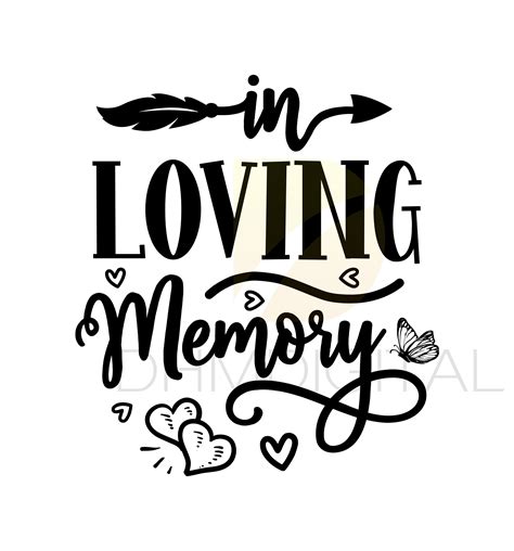 Download Free In loving memory - SVG - PDF - DXF - hand drawn lettered cut file Cricut SVG